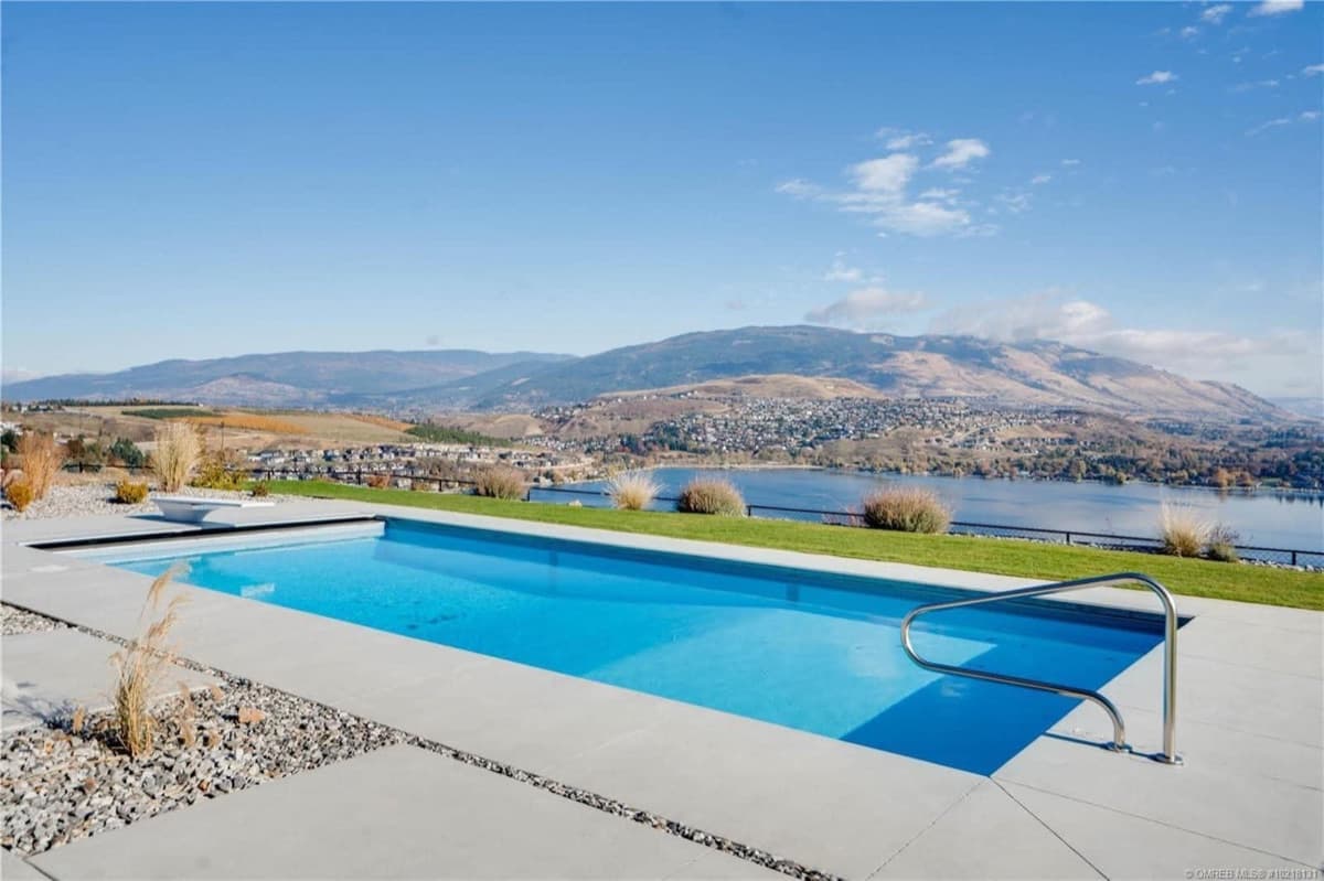 Brink-built pool overlooking Okanagan Lake, Vernon
