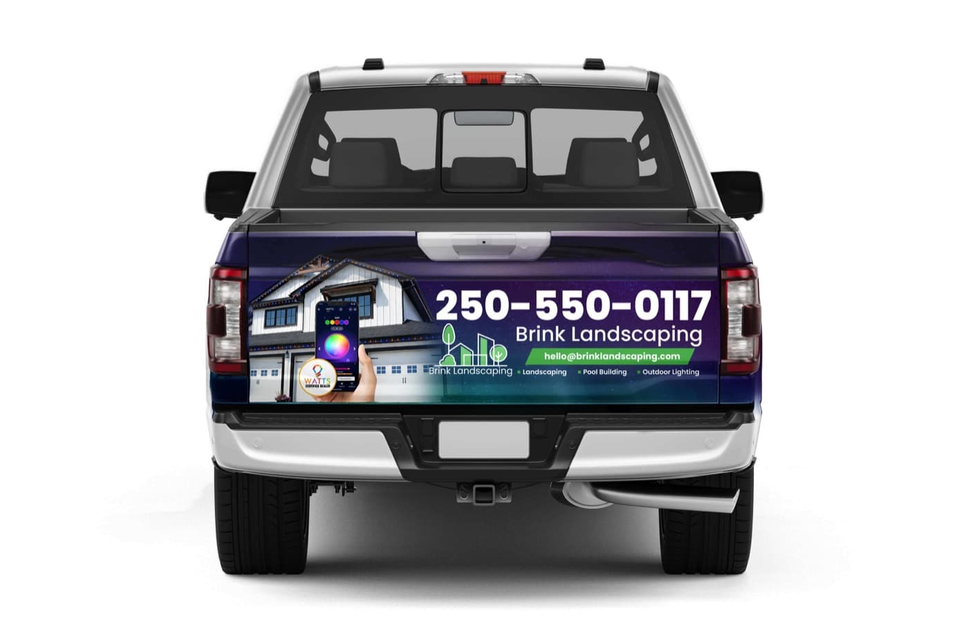 Brink Landscaping truck — Watts certified dealer